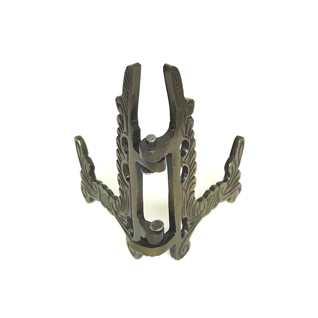 Clay Paw Print Display. Elegant lasting antique gold finish.